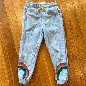 Mini Boden sweatpants with rainbows. Size 4.